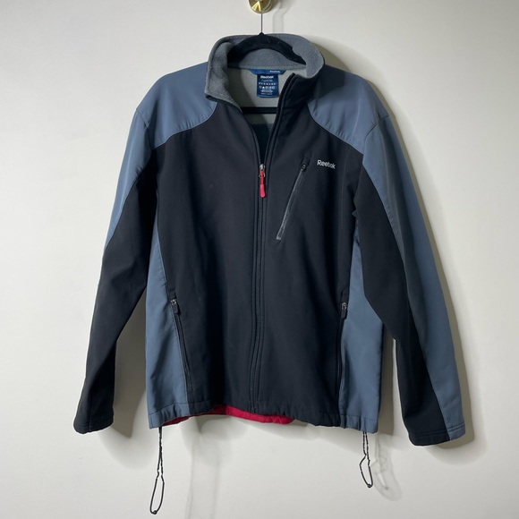 Reebok Other - Reebok Black/Light Blue Full Zip Jacket Medium